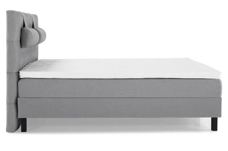 Sänkypaketti Lucky 160x200 Diamant Pääty Vaaleanharmaa - Vaahto Niskatyyny Suuri - Huonekalut - Sänky - Jenkkisängyt