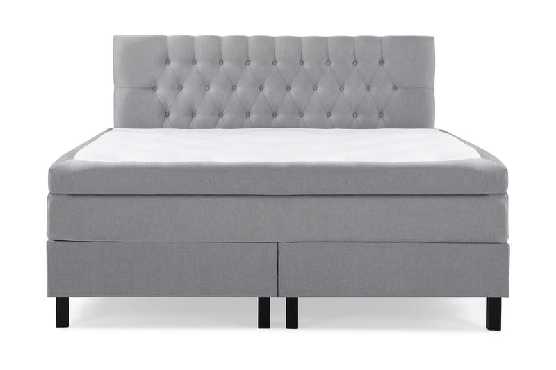 Sänkypaketti Lucky 160x200 Diamant Pääty Vaaleanharmaa - Polyeetteri - Huonekalut - Sänky - Jenkkisängyt