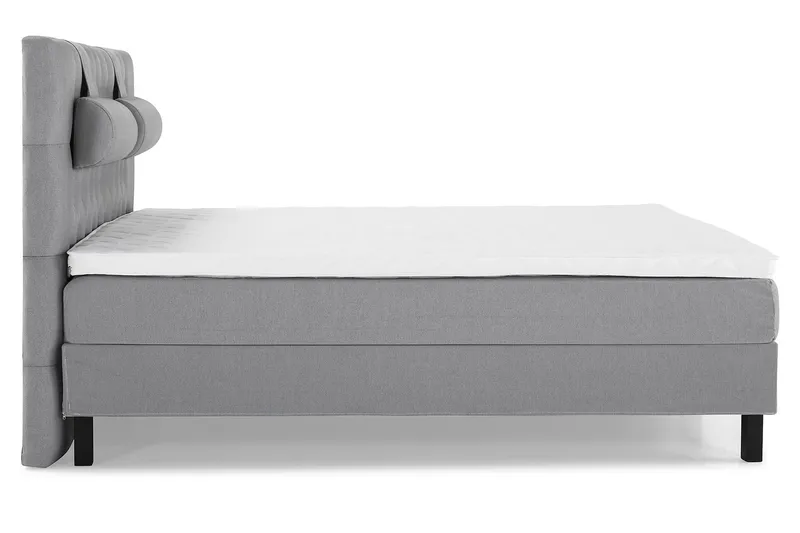 Sänkypaketti Lucky 160x200 Diamant Pääty Vaaleanharmaa - Vaahto Niskatyyny Suuri - Huonekalut - Sänky - Jenkkisängyt