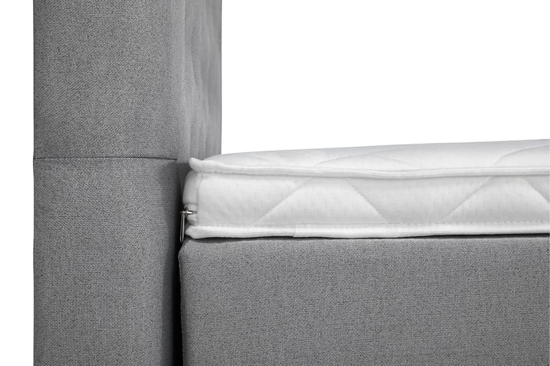 Sänkypaketti Lucky 160x200 Diamant Pääty Vaaleanharmaa - Vaahto Niskatyyny Suuri - Huonekalut - Sänky - Jenkkisängyt