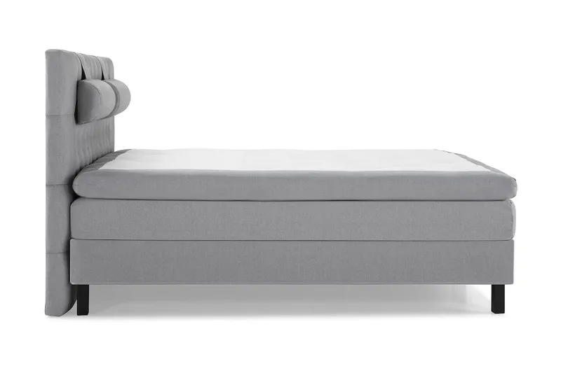 Sänkypaketti Lucky 160x200 Diamant Pääty Vaaleanharmaa - Memory Niskatyyny Suuri - Huonekalut - Sänky - Jenkkisängyt