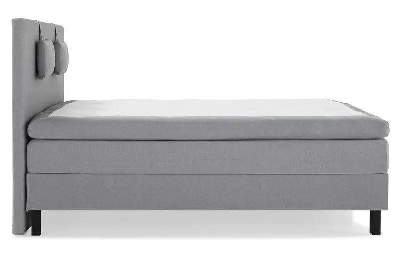 Sänkypaketti Lucky 160x200 Sileä Sängynpääty Keskiharmaa - Lateksi Niskatyyny Pieni - Huonekalut - Sänky - Jenkkisängyt