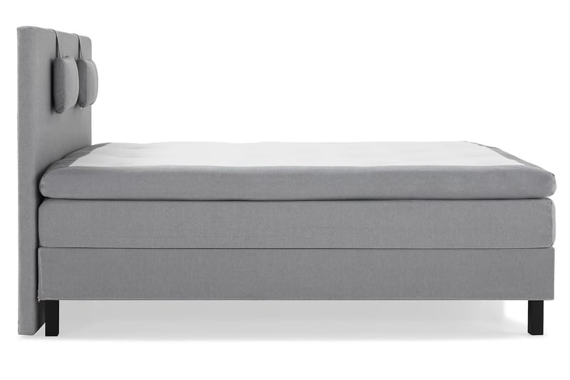 Sänkypaketti Lucky 160x200 Sileä Sängynpääty Keskiharmaa - Lateksi Niskatyyny Pieni - Huonekalut - Sänky - Jenkkisängyt