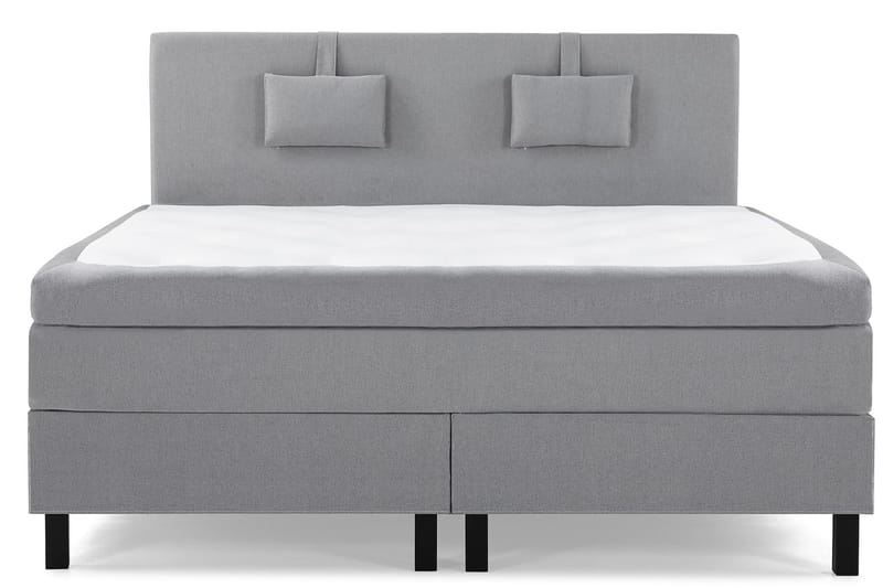 Sänkypaketti Lucky 160x200 Sileä Sängynpääty Keskiharmaa - Lateksi Niskatyyny Pieni - Huonekalut - Sänky - Jenkkisängyt