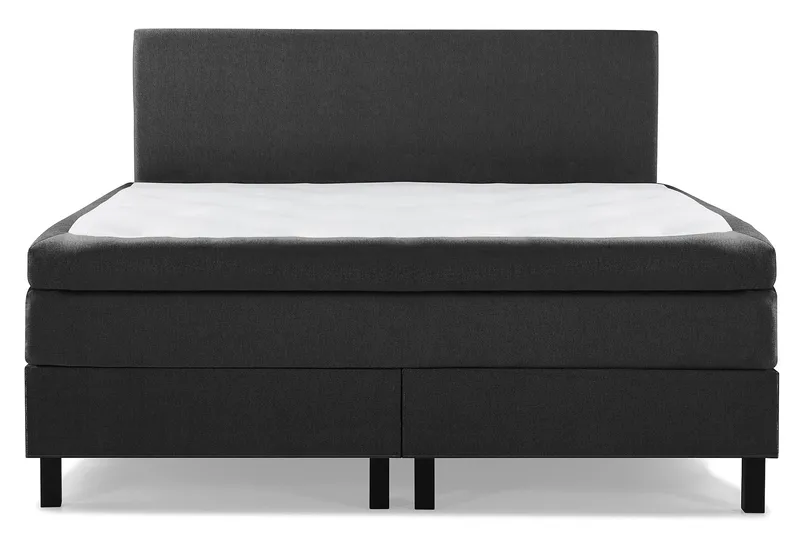 Sänkypaketti Lucky 160x200 Sileä Sängynpääty Musta - Lateksi - Huonekalut - Sänky - Jenkkisängyt