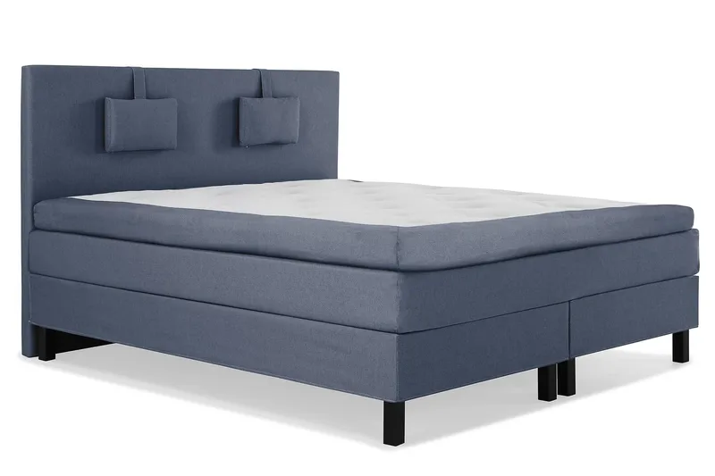 Sänkypaketti Lucky 160x200 Sileä Sängynpääty Tummansininen - Lateksi Niskatyyny Pieni - Huonekalut - Sänky - Jenkkisängyt