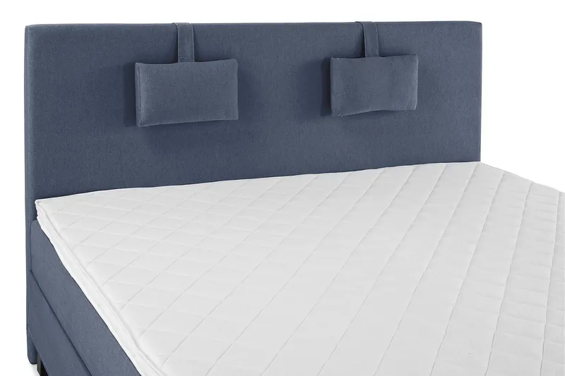 Sänkypaketti Lucky 160x200 Sileä Sängynpääty Tummansininen - Vaahto Niskatyyny Pieni - Huonekalut - Sänky - Jenkkisängyt