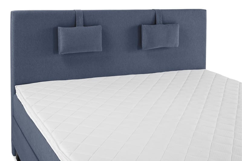 Sänkypaketti Lucky 160x200 Sileä Sängynpääty Tummansininen - Vaahto Niskatyyny Pieni - Huonekalut - Sänky - Jenkkisängyt