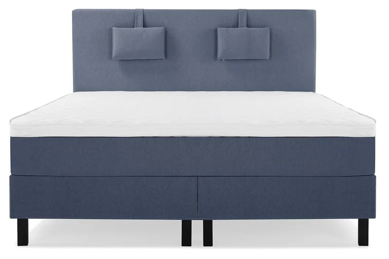 Sänkypaketti Lucky 160x200 Sileä Sängynpääty Tummansininen - Vaahto Niskatyyny Pieni - Huonekalut - Sänky - Jenkkisängyt