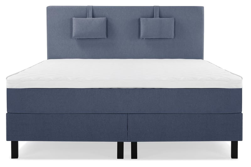 Sänkypaketti Lucky 160x200 Sileä Sängynpääty Tummansininen - Vaahto Niskatyyny Pieni - Huonekalut - Sänky - Jenkkisängyt