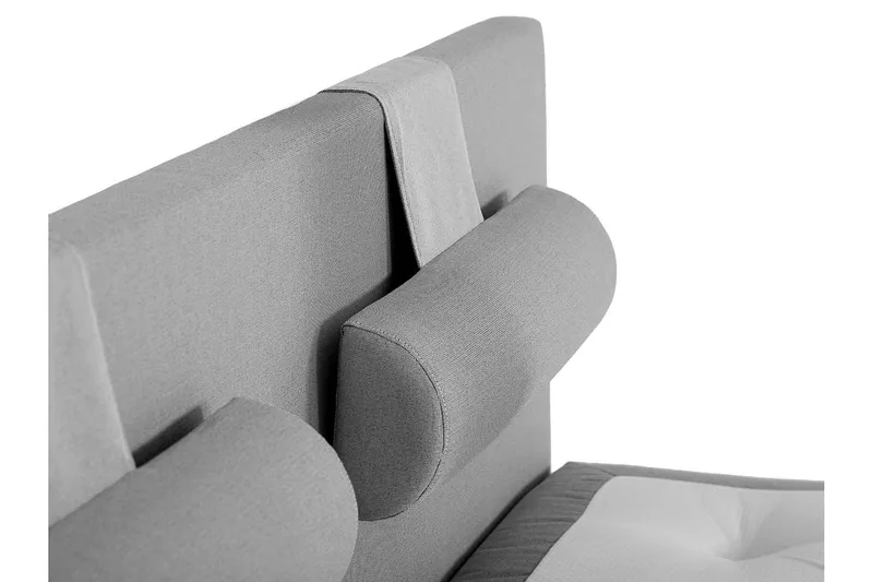 Sänkypaketti Lucky 160x200 Sileä Sängynpääty Vaaleanharmaa - Vaahto Niskatyyny Suuri - Huonekalut - Sänky - Jenkkisängyt