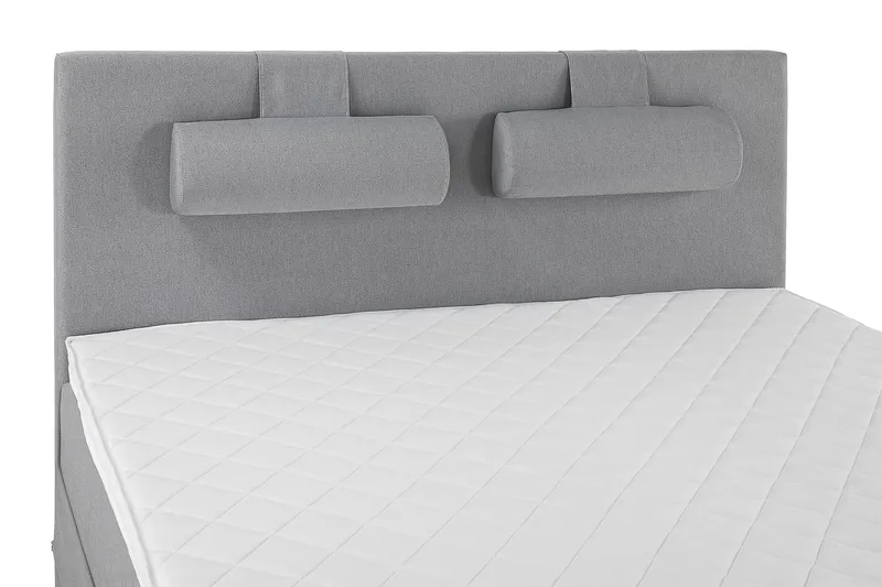 Sänkypaketti Lucky 160x200 Sileä Sängynpääty Vaaleanharmaa - Vaahto Niskatyyny Suuri - Huonekalut - Sänky - Jenkkisängyt