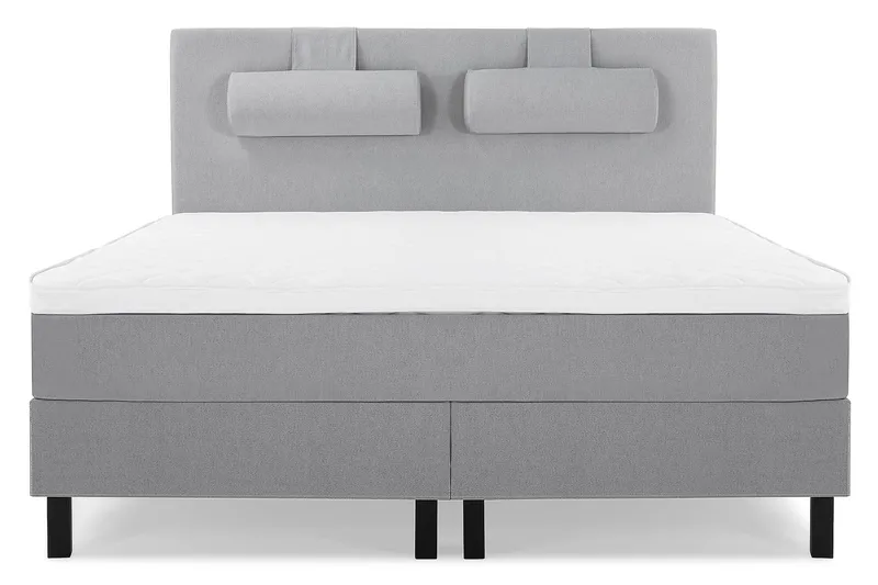 Sänkypaketti Lucky 160x200 Sileä Sängynpääty Vaaleanharmaa - Vaahto Niskatyyny Suuri - Huonekalut - Sänky - Jenkkisängyt