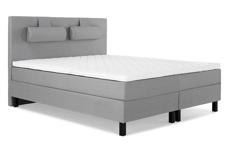 Sänkypaketti Lucky 160x200 Sileä Sängynpääty Vaaleanharmaa - Vaahto Niskatyyny Suuri - Huonekalut - Sänky - Jenkkisängyt