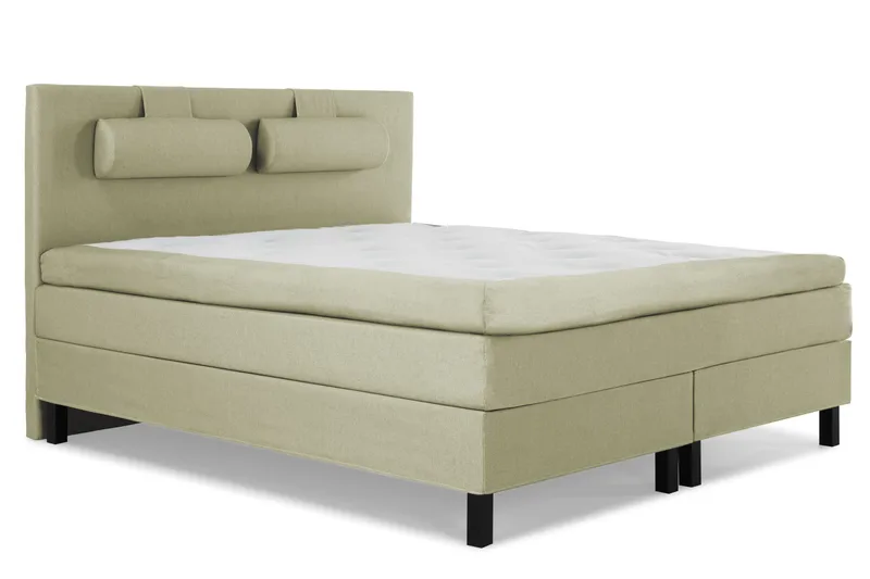 Sänkypaketti Lucky 160x200 Sileä Sängynpääty Vihreä - Lateksi Niskatyyny Suuri - Huonekalut - Sänky - Jenkkisängyt