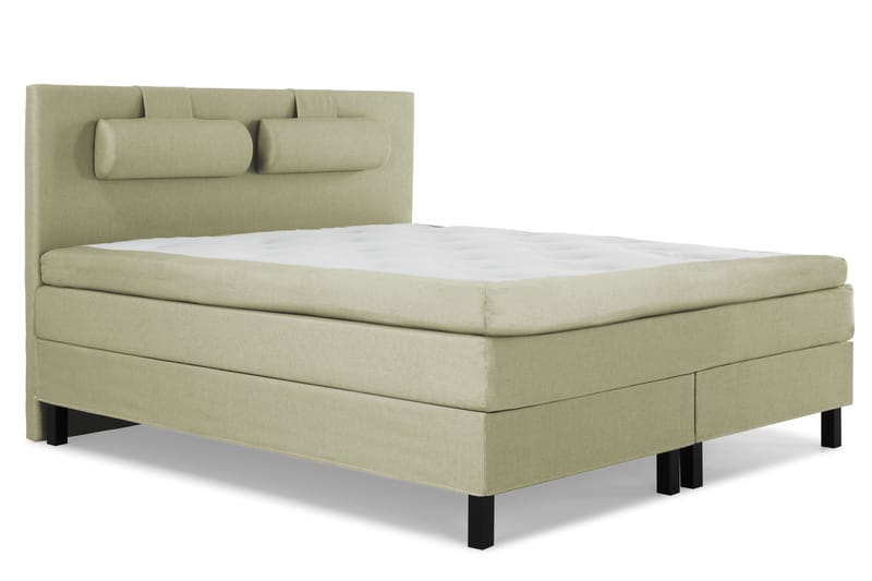 Sänkypaketti Lucky 160x200 Sileä Sängynpääty Vihreä - Lateksi Niskatyyny Suuri - Huonekalut - Sänky - Jenkkisängyt