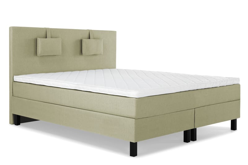 Sänkypaketti Lucky 160x200 Sileä Sängynpääty Vihreä - Vaahto Niskatyyny Pieni - Huonekalut - Sänky - Jenkkisängyt