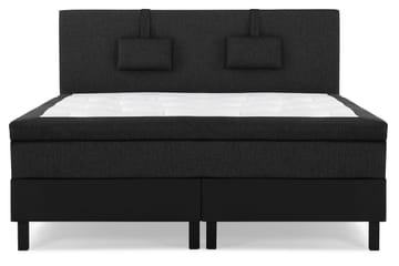 Sänkypaketti Lucky 160x200 Sileä Pääty Musta/Harmaa/PU