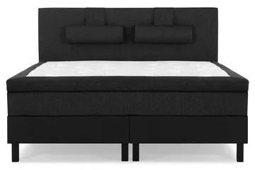 Sänkypaketti Lucky 160x200 Sileä Pääty Musta/Harmaa/PU