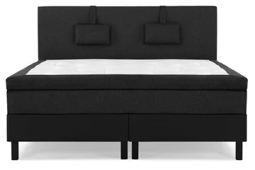 Sänkypaketti Lucky 160x200 Sileä Pääty Musta/Harmaa/PU