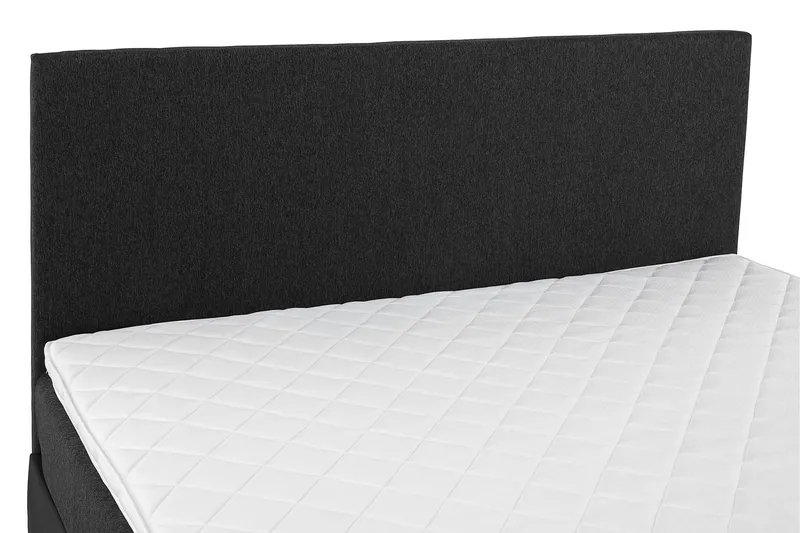 Sänkypaketti Lucky 160x200 Sileä Pääty Musta/Harmaa/PU - Vaahto - Huonekalut - Sänky - Jenkkisängyt