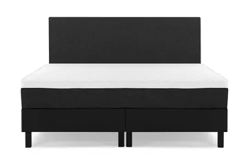 Sänkypaketti Lucky 160x200 Sileä Pääty Musta/Harmaa/PU