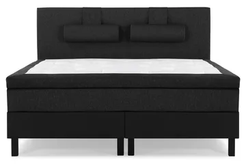 Sänkypaketti Lucky 160x200 Sileä Pääty Musta/Harmaa/PU