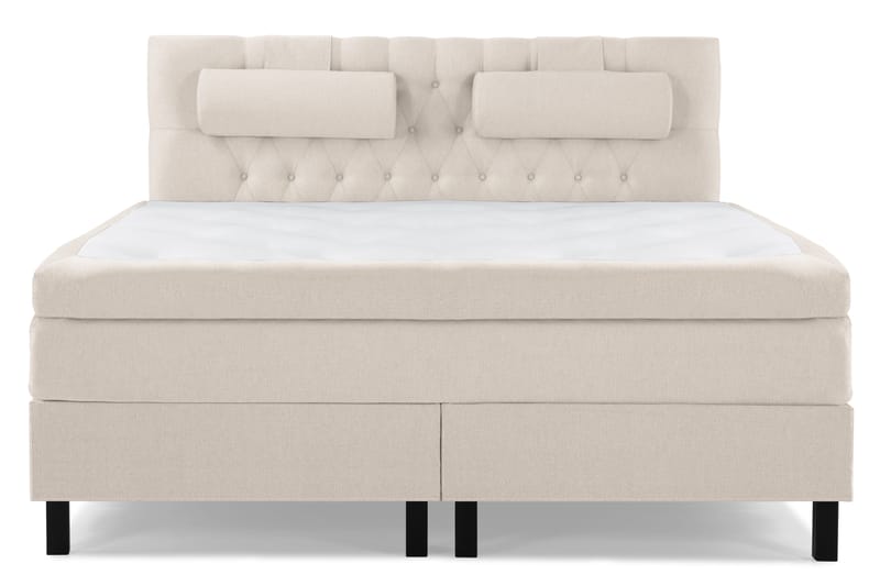Sänkypaketti Lucky 180x200 Diamant Sängynpääty Beige - Niskatyyny Suuri Beige - Huonekalut - Sänky - Jenkkisängyt