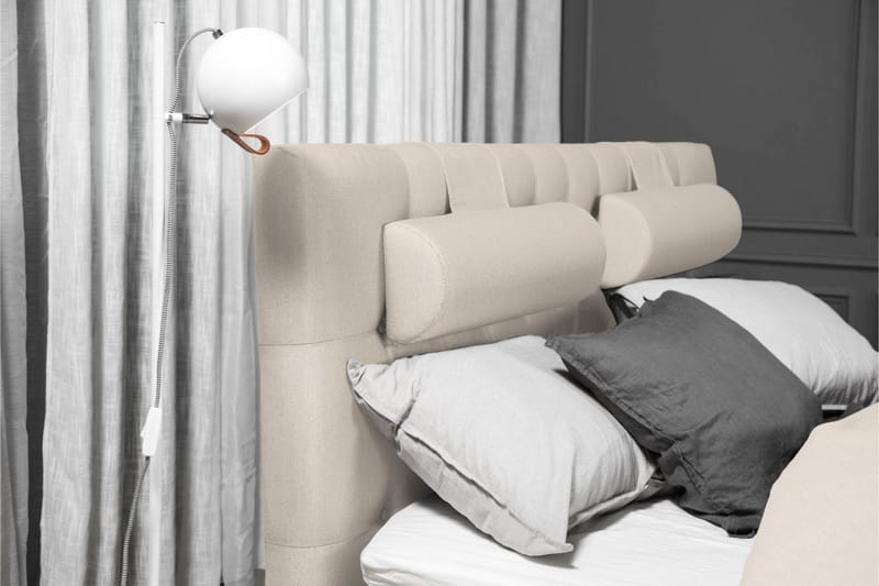 Sänkypaketti Lucky 180x200 Diamant Sängynpääty Beige - Vaahto - Huonekalut - Sänky - Jenkkisängyt