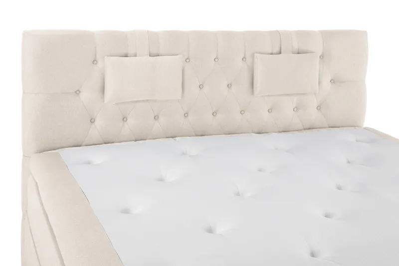Sänkypaketti Lucky 180x200 Diamant Sängynpääty Beige - Polyeetteri Niskatyyny Pieni - Huonekalut - Sänky - Parisänky