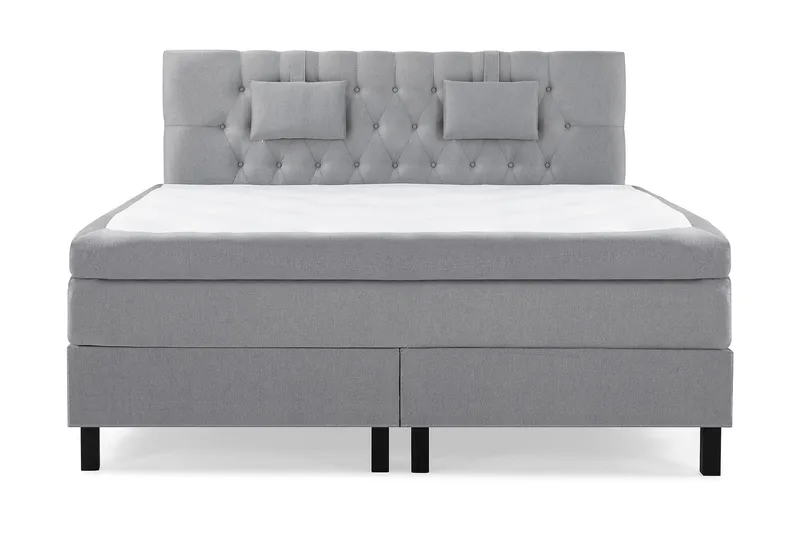 Sänkypaketti Lucky 180x200 Diamant Sängynpääty Keskiharmaa - Lateksi Niskatyyny Pieni - Huonekalut - Sänky - Jenkkisängyt