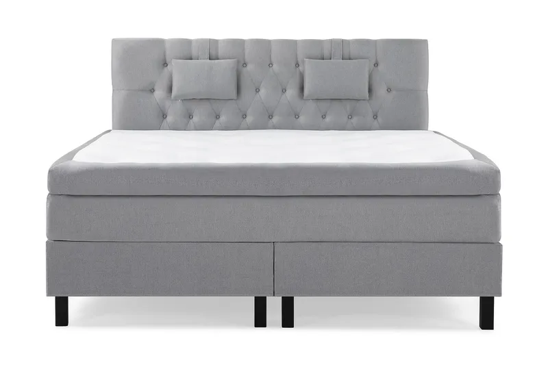 Sänkypaketti Lucky 180x200 Diamant Sängynpääty Keskiharmaa - Memory Niskatyyny Pieni - Huonekalut - Sänky - Jenkkisängyt