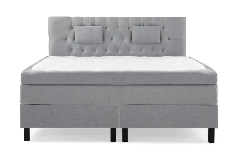 Sänkypaketti Lucky 180x200 Diamant Sängynpääty Keskiharmaa - Memory Niskatyyny Pieni - Huonekalut - Sänky - Jenkkisängyt