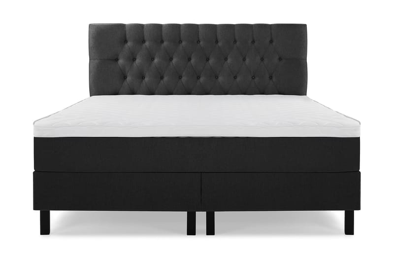 Sänkypaketti Lucky 180x200 Diamant Sängynpääty Musta - Musta/Harmaa - Huonekalut - Sänky - Jenkkisängyt