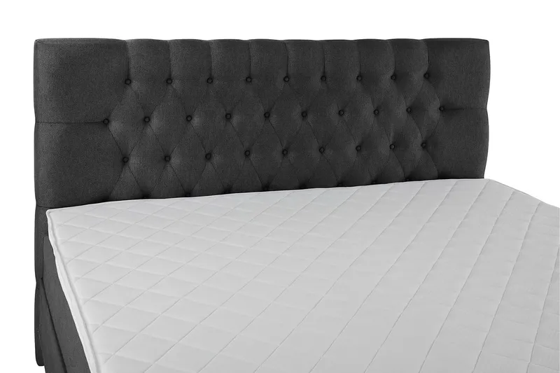 Sänkypaketti Lucky 180x200 Diamant Sängynpääty Musta - Musta/Harmaa - Huonekalut - Sänky - Jenkkisängyt