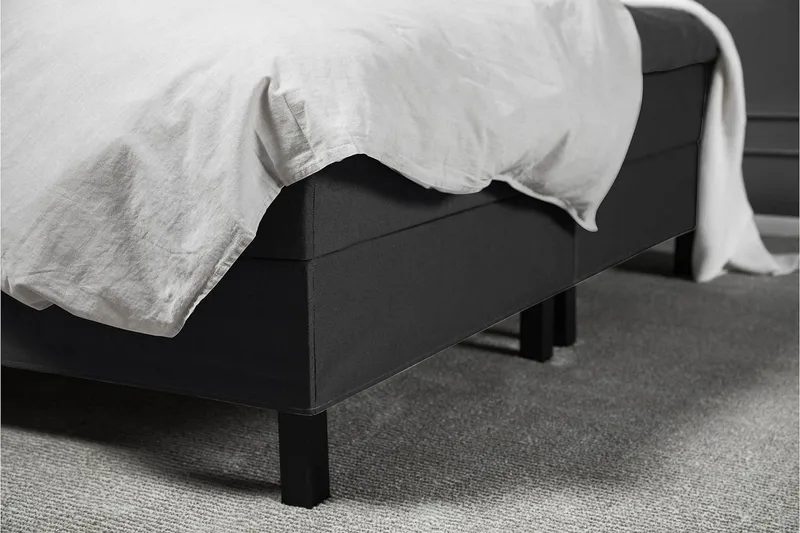 Sänkypaketti Lucky 180x200 Diamant Sängynpääty Musta - Niskatyyny Pieni Musta/Harmaa - Huonekalut - Sänky - Jenkkisängyt