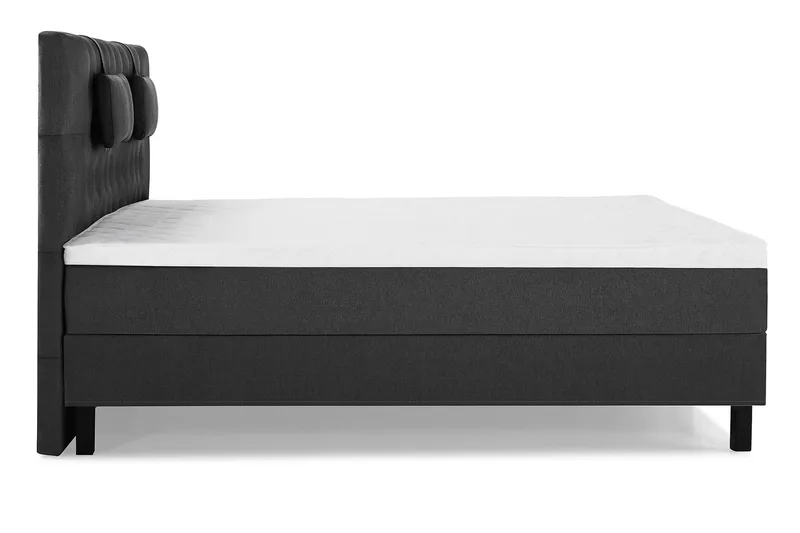 Sänkypaketti Lucky 180x200 Diamant Sängynpääty Musta - Niskatyyny Pieni Musta/Harmaa - Huonekalut - Sänky - Jenkkisängyt