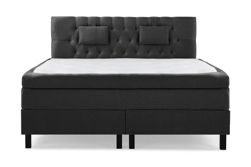 Sänkypaketti Lucky 180x200 Diamant Sängynpääty Musta - Polyeetteri Niskatyyny Pieni - Huonekalut - Sänky - Parisänky