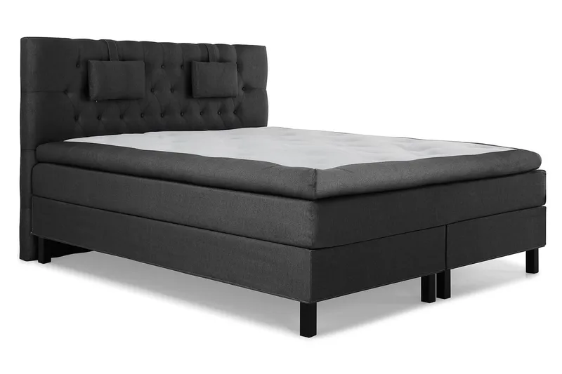 Sänkypaketti Lucky 180x200 Diamant Sängynpääty Musta - Polyeetteri Niskatyyny Pieni - Huonekalut - Sänky - Jenkkisängyt