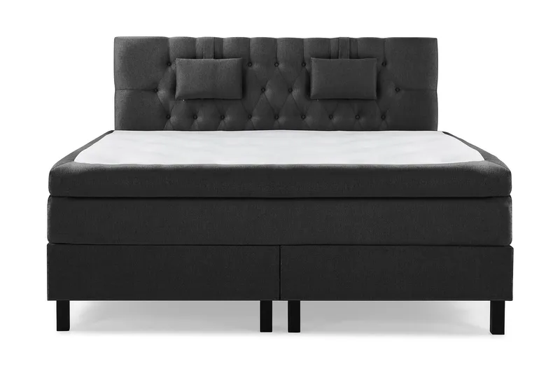 Sänkypaketti Lucky 180x200 Diamant Sängynpääty Musta - Polyeetteri Niskatyyny Pieni - Huonekalut - Sänky - Jenkkisängyt