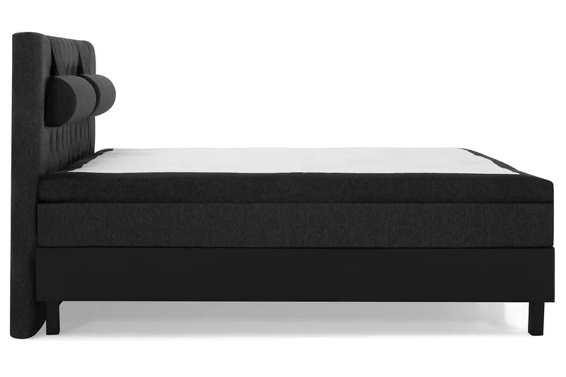 Sänkypaketti Lucky 180x200 Diamant Sängynpääty Musta/Harmaa/PU - Lateksi Niskatyyny Suuri - Huonekalut - Sänky - Jenkkisängyt