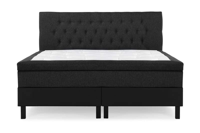 Sänkypaketti Lucky 180x200 Diamant Sängynpääty Musta/Harmaa/PU - Musta/Harmaa/PU - Huonekalut - Sänky - Jenkkisängyt