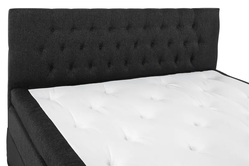 Sänkypaketti Lucky 180x200 Diamant Sängynpääty Musta/Harmaa/PU - Musta/Harmaa/PU - Huonekalut - Sänky - Jenkkisängyt
