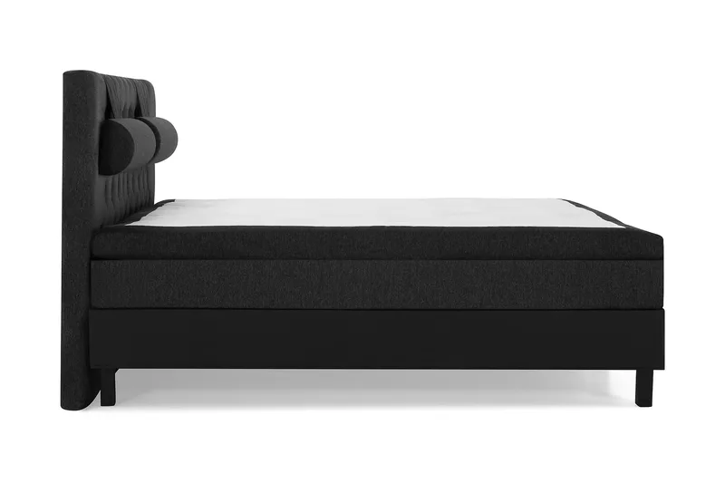Sänkypaketti Lucky 180x200 Diamant Sängynpääty Musta/Harmaa/PU - Niskatyyny Suuri Musta/Harmaa/PU - Huonekalut - Sänky - Jenkkisängyt