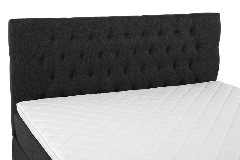 Sänkypaketti Lucky 180x200 Diamant Sängynpääty Musta/Harmaa/PU - Vaahto - Huonekalut - Sänky - Jenkkisängyt