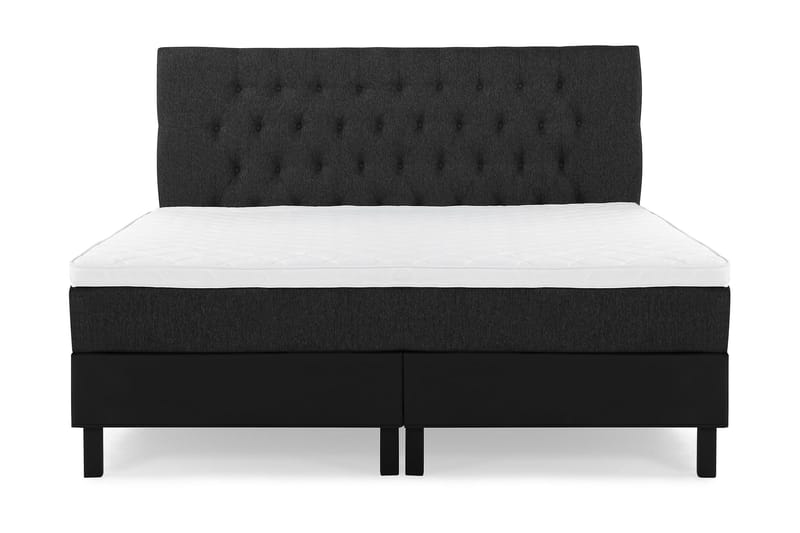 Sänkypaketti Lucky 180x200 Diamant Sängynpääty Musta/Harmaa/PU - Vaahto - Huonekalut - Sänky - Jenkkisängyt