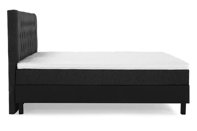 Sänkypaketti Lucky 180x200 Diamant Sängynpääty Musta/Harmaa/PU - Vaahto - Huonekalut - Sänky - Jenkkisängyt