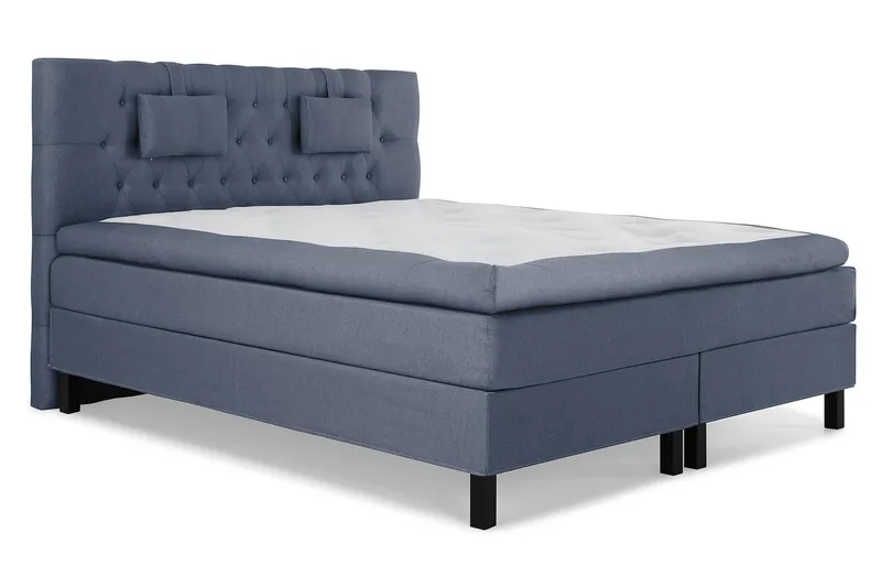 Sänkypaketti Lucky 180x200 Diamant Sängynpääty Tummansinine - Lateksi Niskatyyny Pieni - Huonekalut - Sänky - Jenkkisängyt