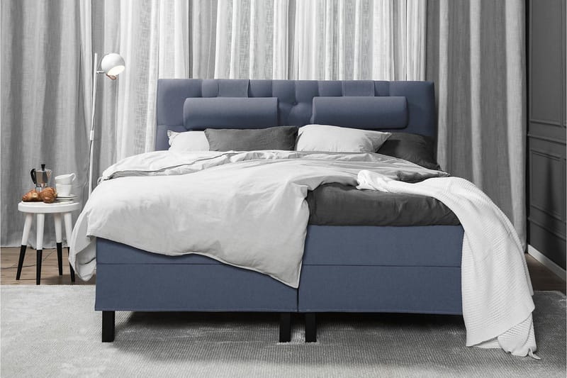 Sänkypaketti Lucky 180x200 Diamant Sängynpääty Tummansinine - Lateksi - Huonekalut - Sänky - Jenkkisängyt
