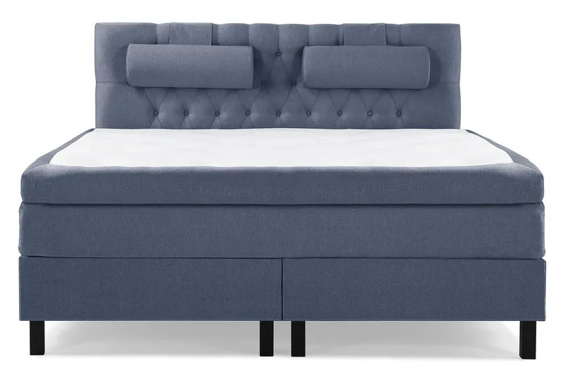 Sänkypaketti Lucky 180x200 Diamant Sängynpääty Tummansinine - Polyeetteri Niskatyyny Suuri - Huonekalut - Sänky - Jenkkisängyt